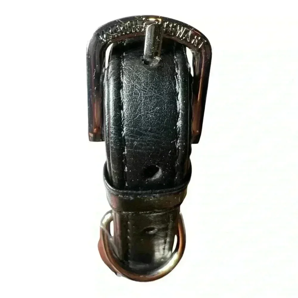Martha Stewart Black Leather Buckle Dog Collar
